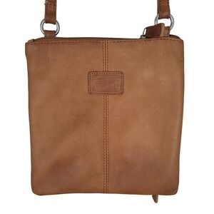 Fossil Crossbody Bag Womens Small Brown Leather Organizer Wallet SL8750